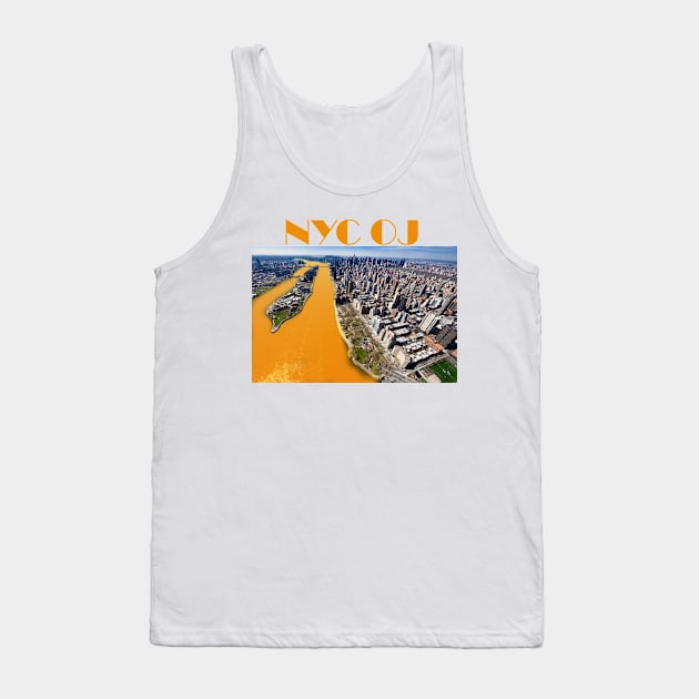 Orange East River NYC Tank Top by Sommo_happiens